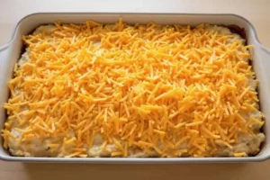 Buffalo Chicken Dip in Baking Dish