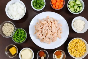 Creamy chicken Alfredo pasta dish