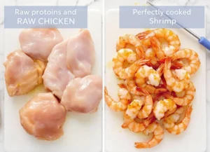 Cooking chicken and shrimp safely