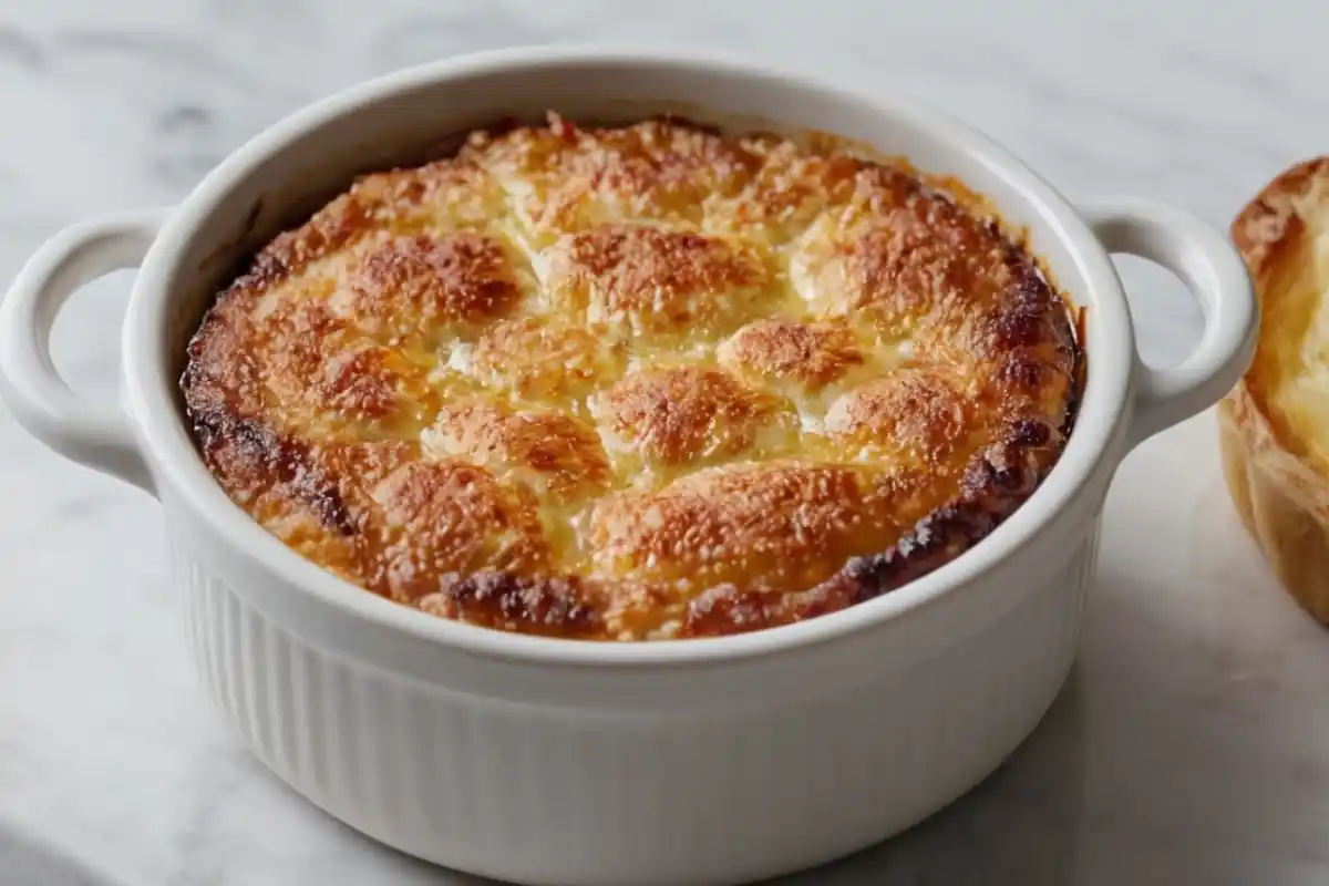 Crab brûlée recipe close-up