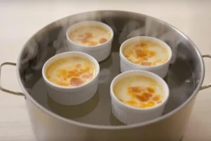 Crab brûlée in water bath